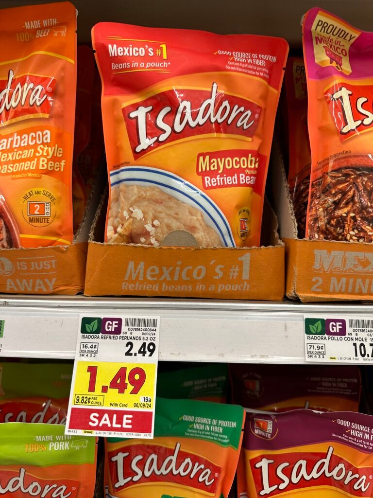isadora pouch beans kroger shelf image (1)