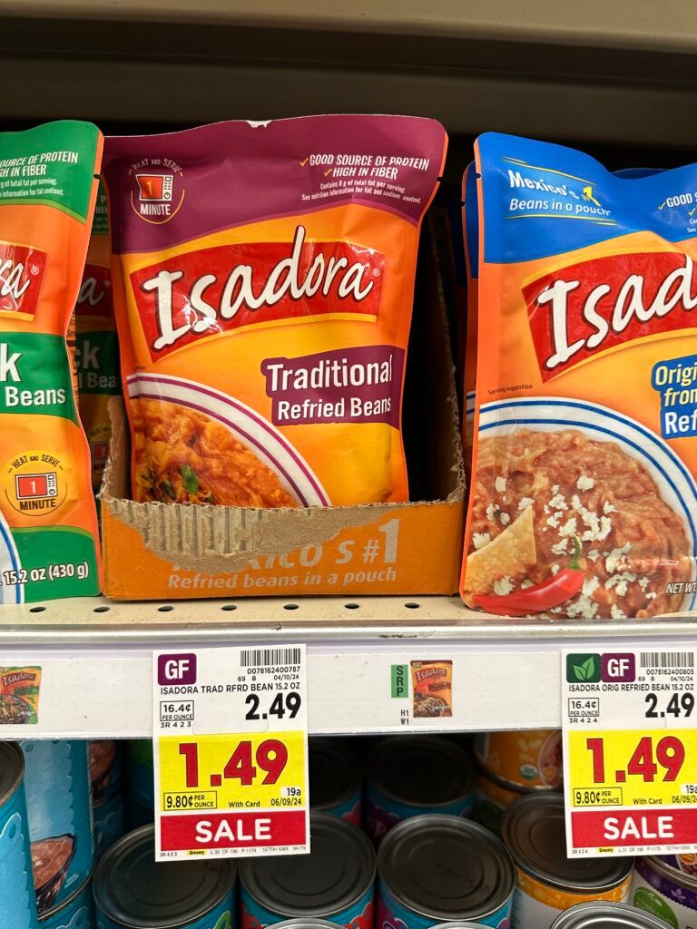 isadora pouch beans kroger shelf image (1)