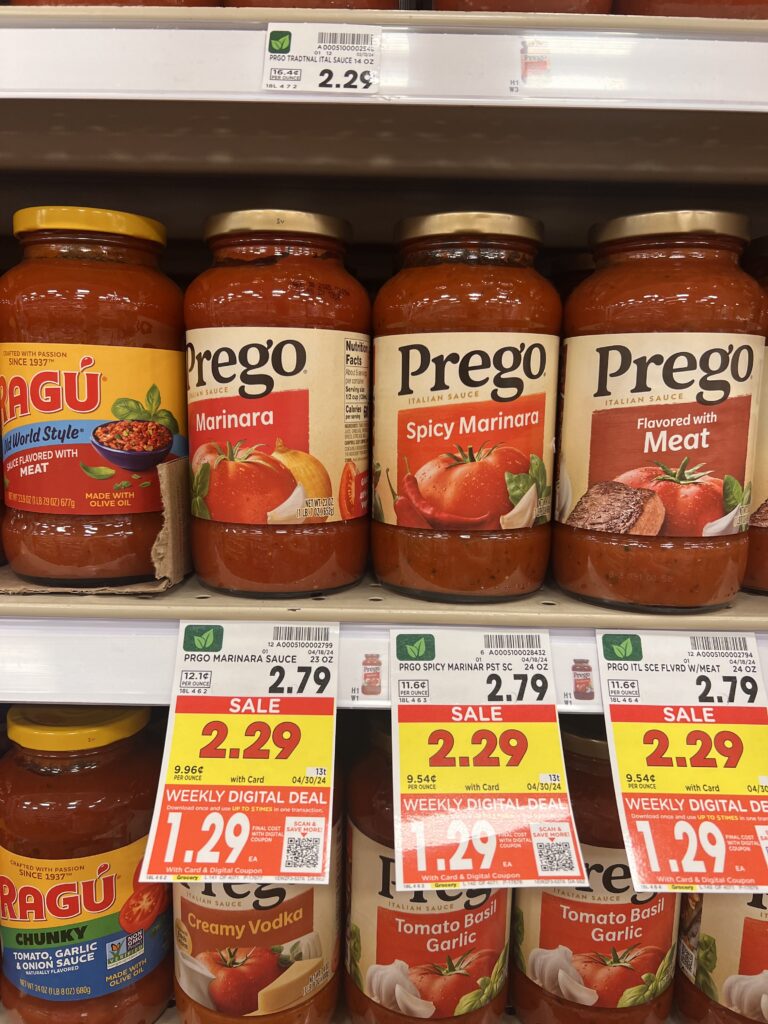 prego pasta sauce kroger shelf image (1)