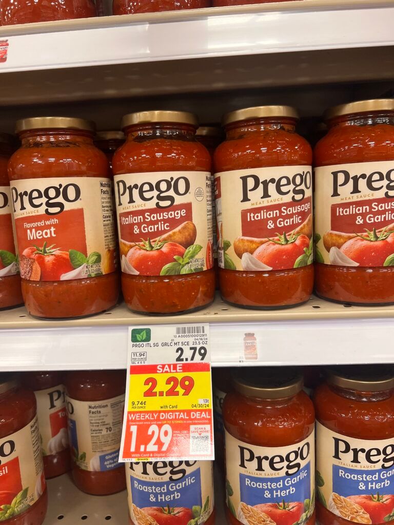 prego pasta sauce kroger shelf image (1)