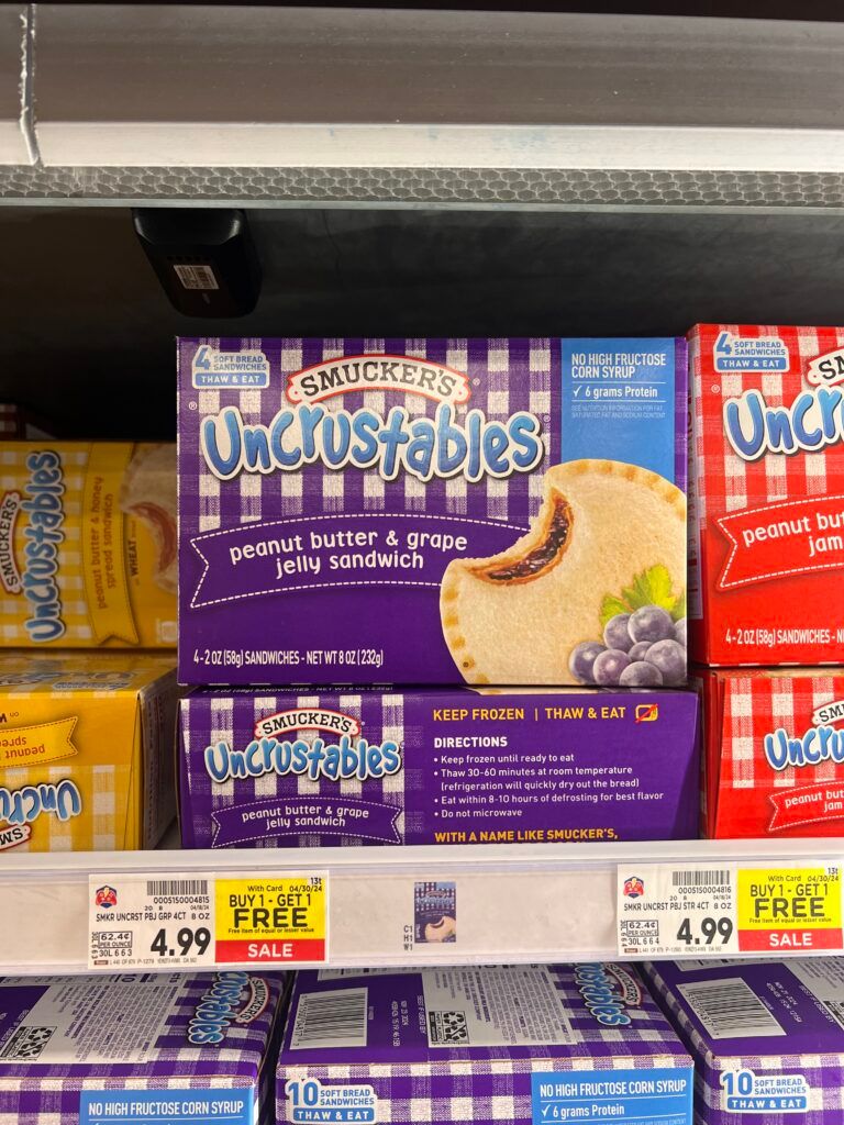 smuckers uncrustables kroger shelf image (1)