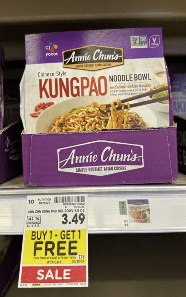 Annie Chun's Bowls Kroger Shelf Image