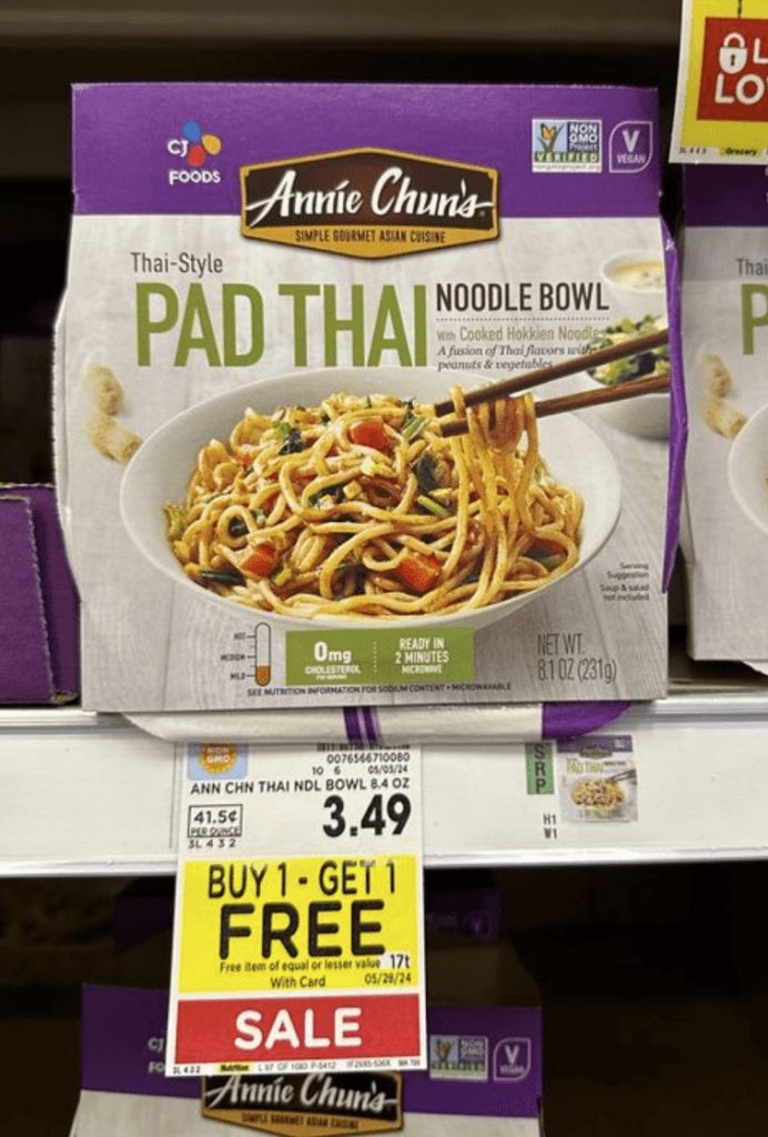 Annie Chun's Bowls Kroger Shelf Image