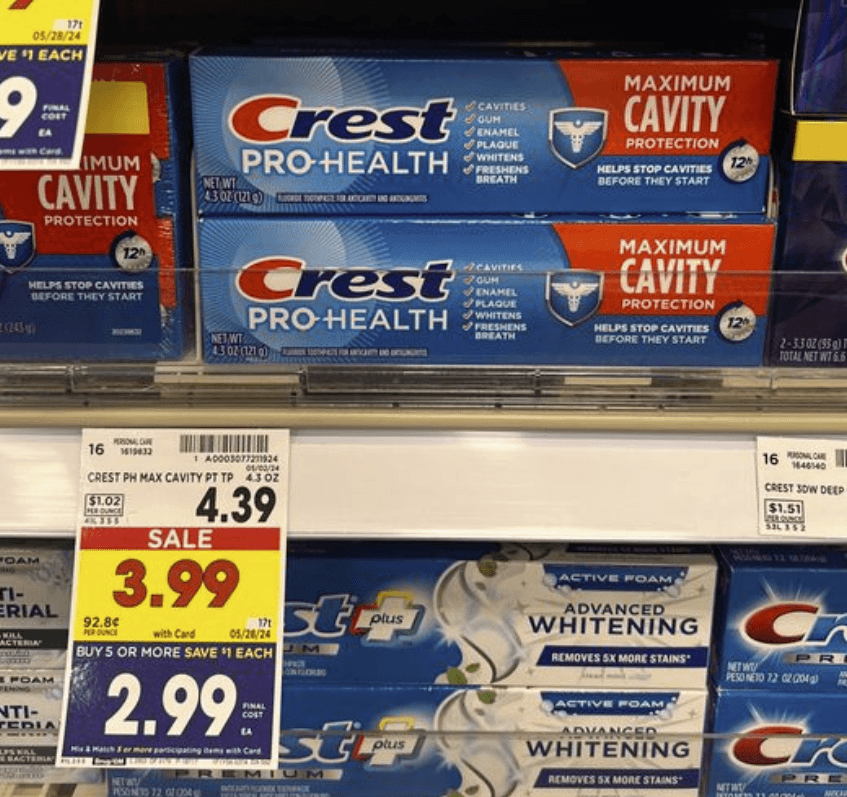 Crest Pro-Health Toothpaste Kroger Shelf image