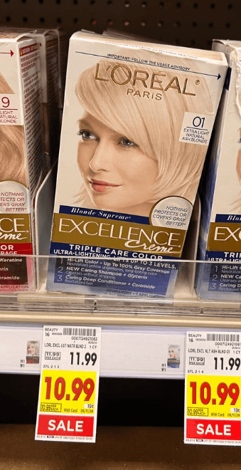 L'Oreal Excellence Hair Color Kroger Shelf Image