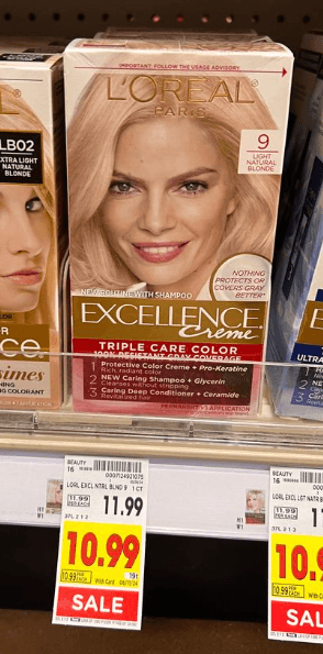 L'Oreal Excellence Hair Color Kroger Shelf Image