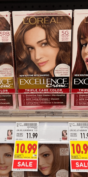 L'Oreal Excellence Hair Color Kroger Shelf Image
