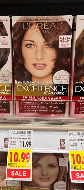 L'Oreal Excellence Hair Color Kroger Shelf Image