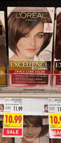 L'Oreal Excellence Hair Color Kroger Shelf Image
