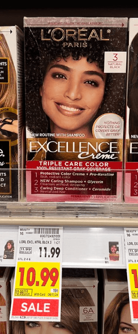 L'Oreal Excellence Hair Color Kroger Shelf Image