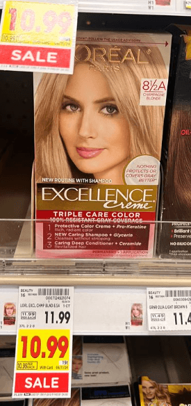 L'Oreal Excellence Hair Color Kroger Shelf Image