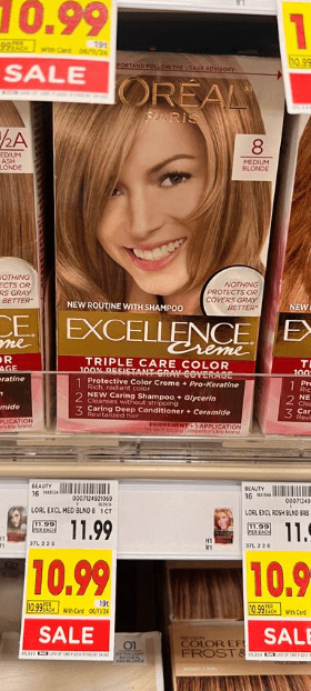 L'Oreal Excellence Hair Color Kroger Shelf Image