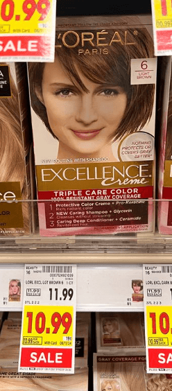 L'Oreal Excellence Hair Color Kroger Shelf Image