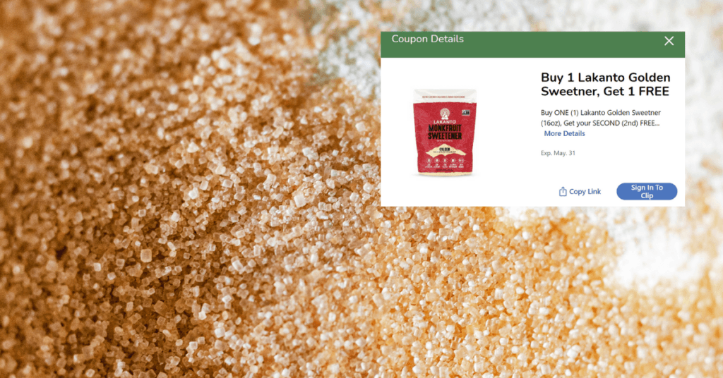 Lakanto Golden Kroger Digital Coupon