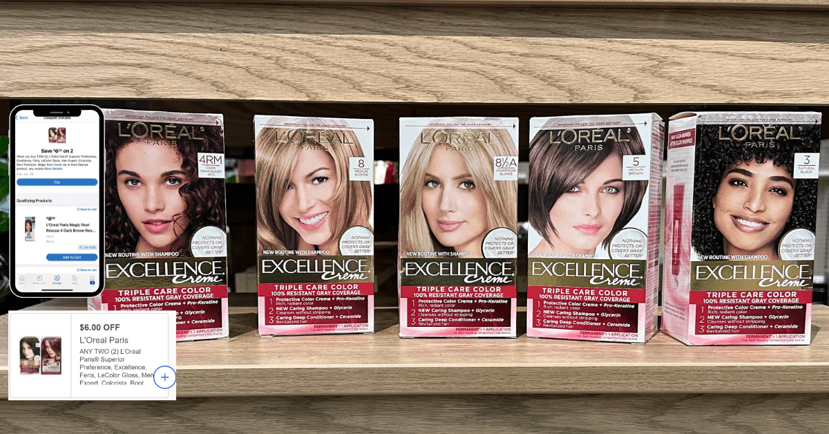 L'Oreal Paris Excellence Hair Color is as low as $7.99 + Enter HUGE ...