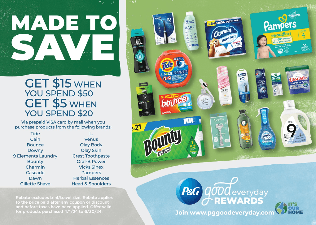 Made to Save P&G Rebate Kroger