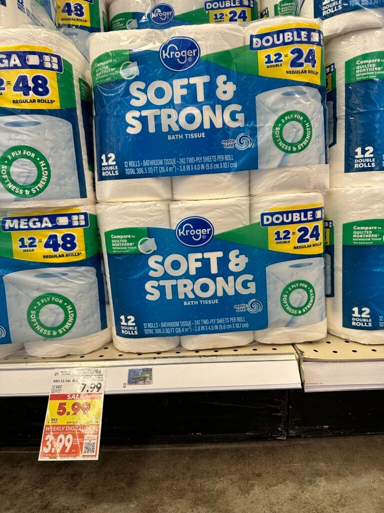 kroger bath tissue shelf image