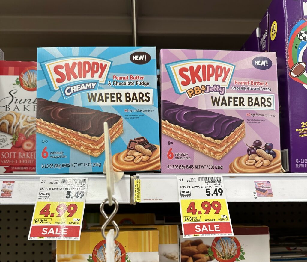 skippy wafer bars kroger shelf image