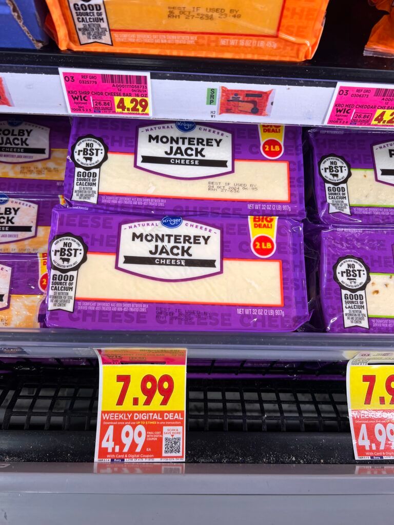 kroger cheese shelf image