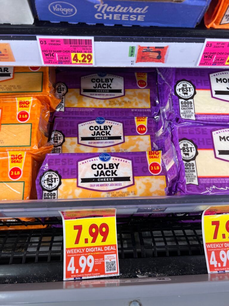 kroger cheese shelf image