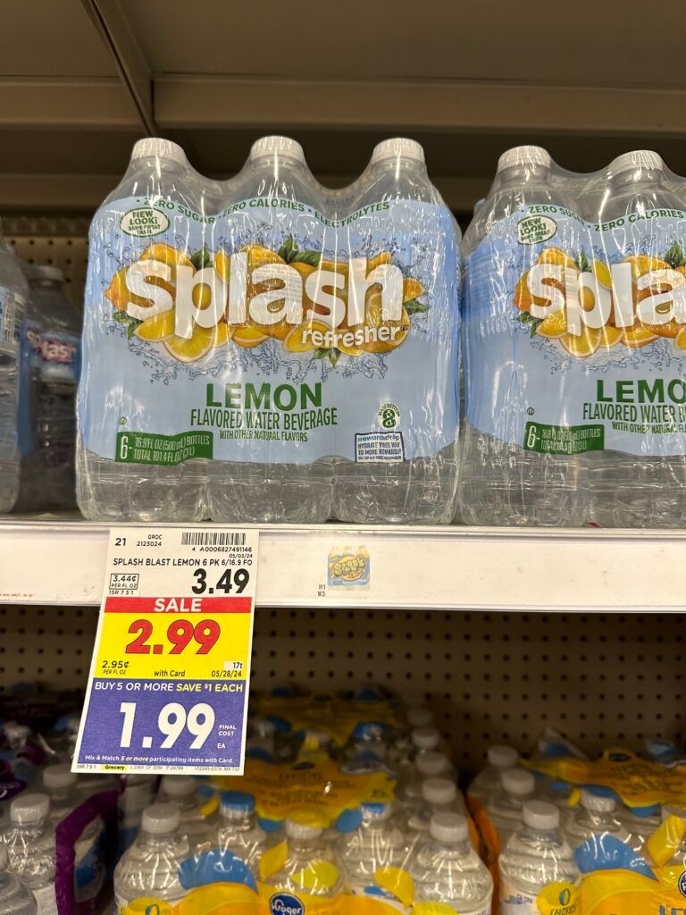 splash water kroger shelf image