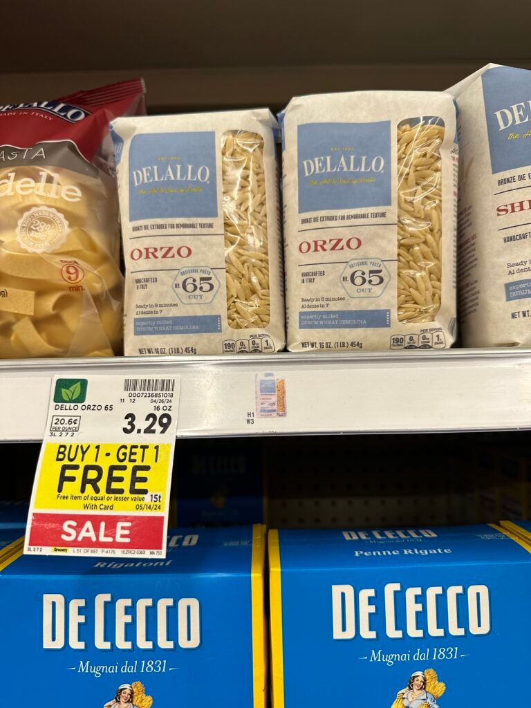 delallo pasta kroger shelf image