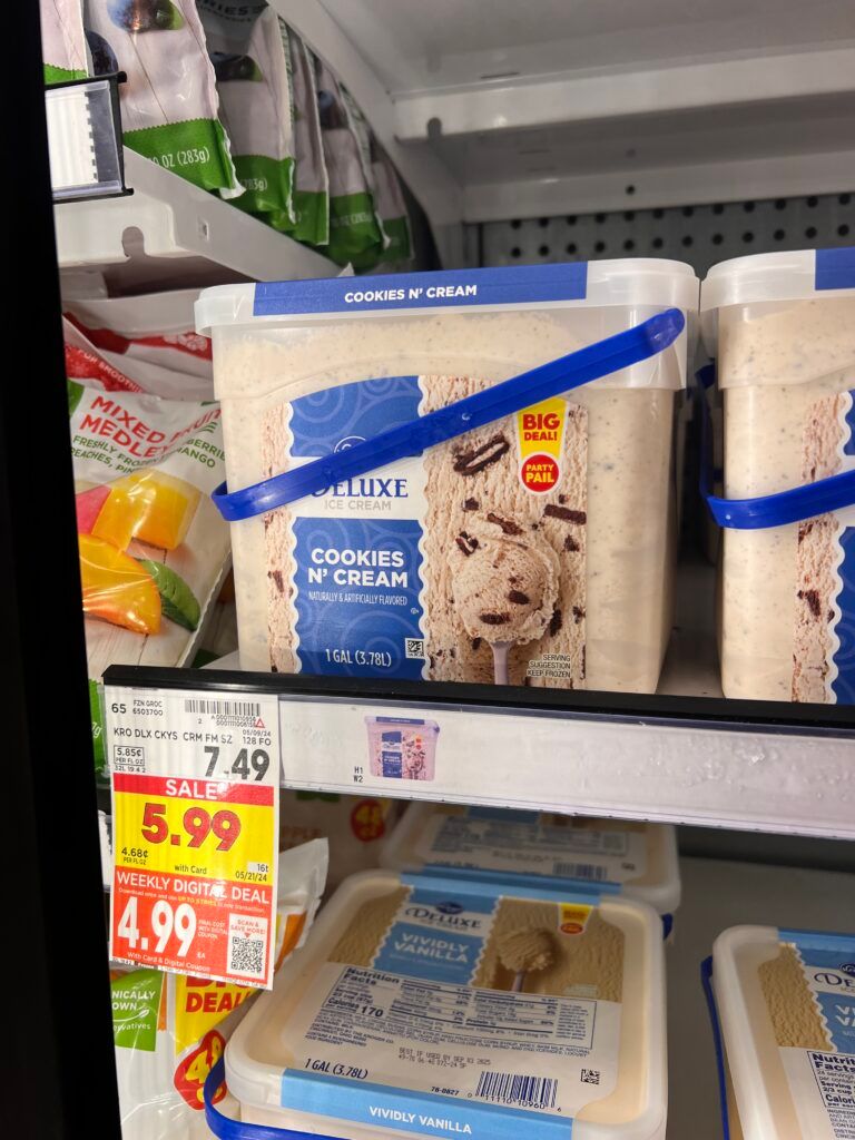 kroger pail ice cream kroger shelf image
