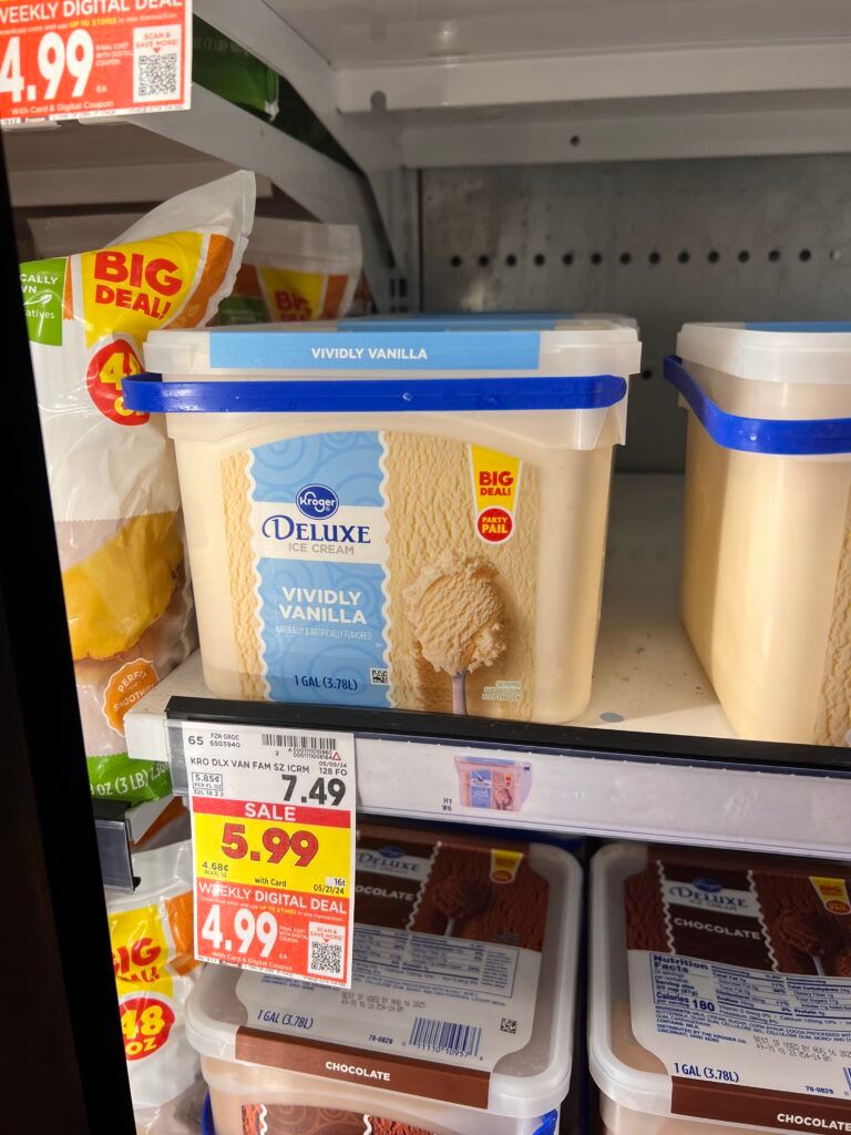 kroger pail ice cream kroger shelf image