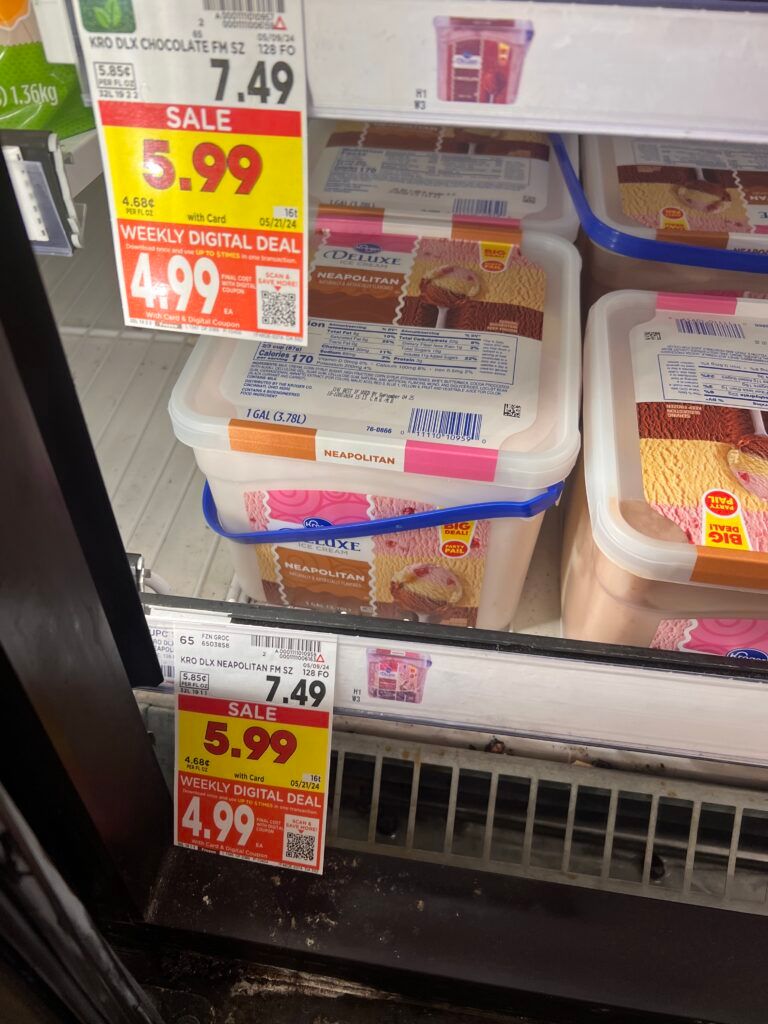 kroger pail ice cream kroger shelf image