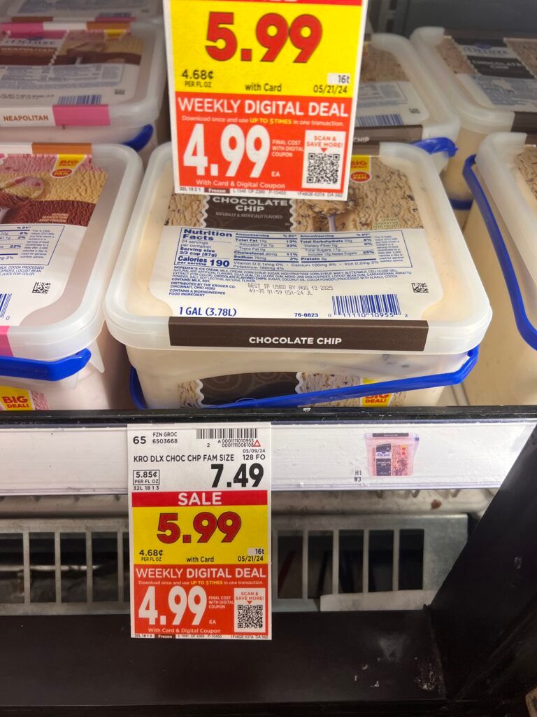 kroger pail ice cream kroger shelf image