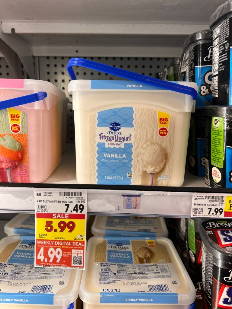 kroger pail ice cream kroger shelf image