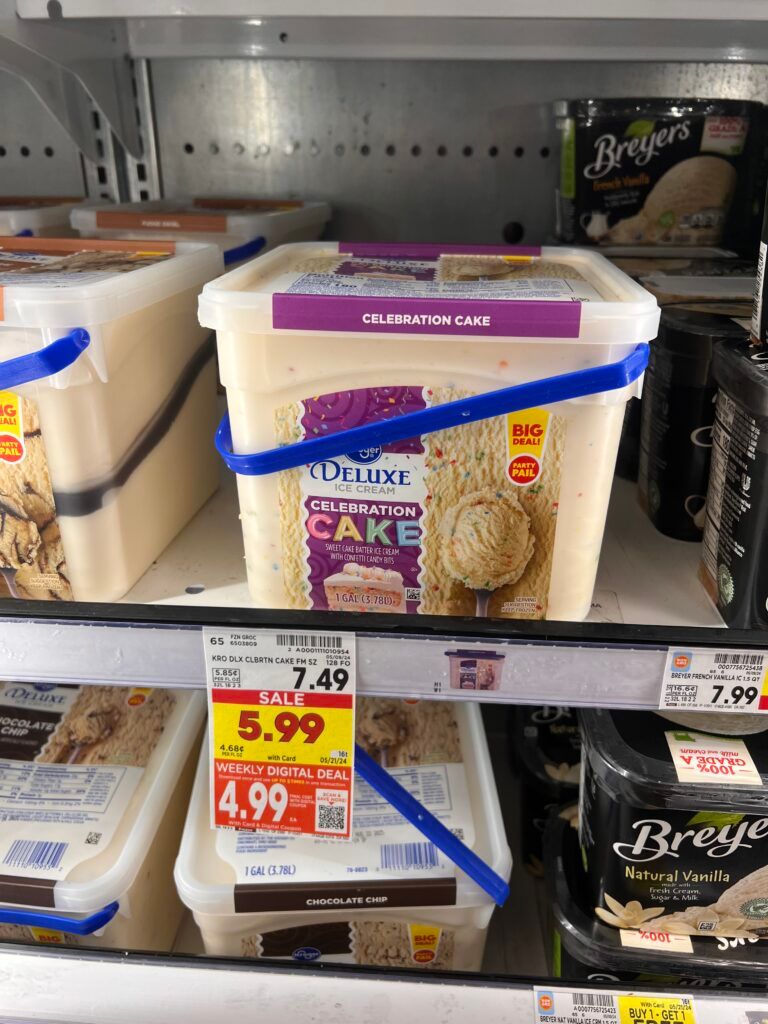 kroger pail ice cream kroger shelf image