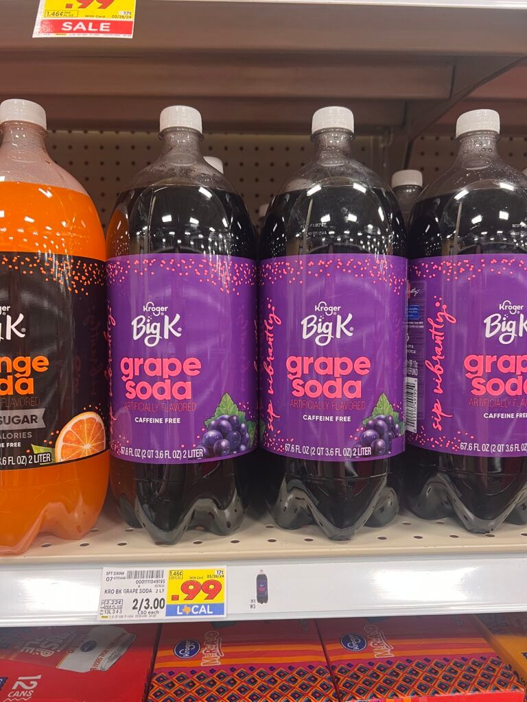 Big K 2 liter Soda Bottles Kroger Shelf Image