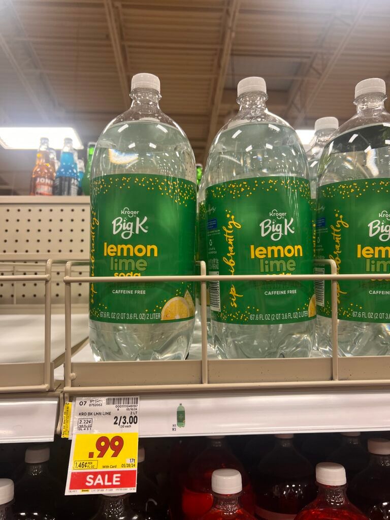 Big K 2 liter Soda Bottles Kroger Shelf Image