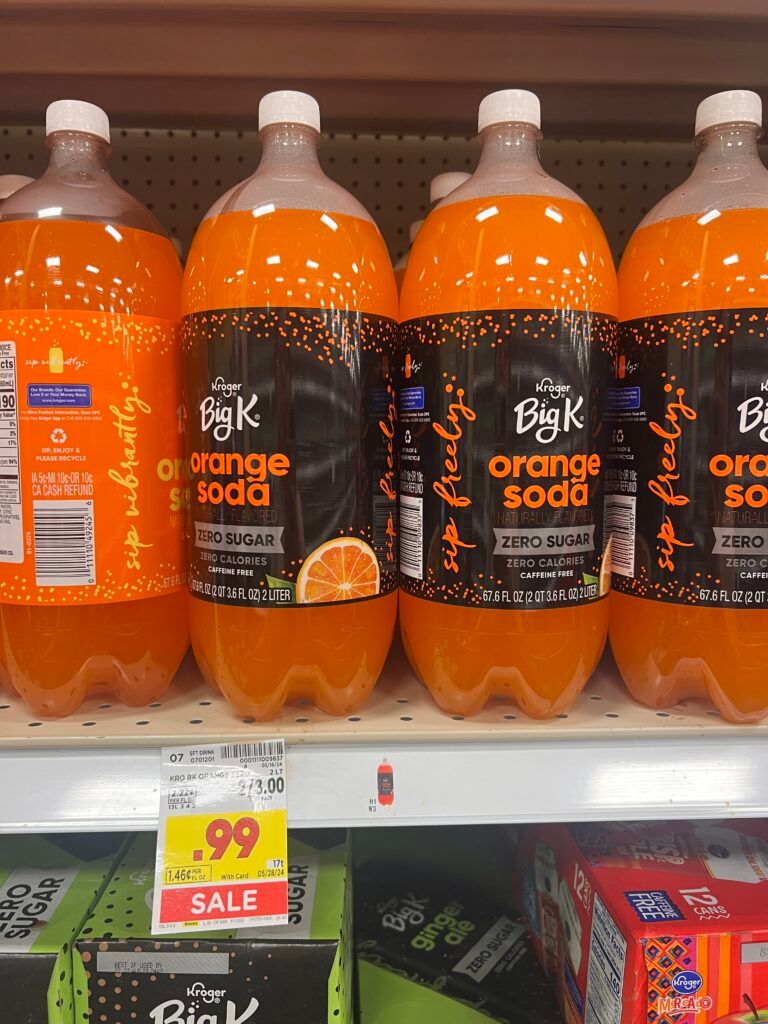 Big K 2 liter Soda Bottles Kroger Shelf Image