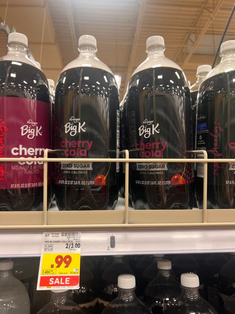 Big K 2 liter Soda Bottles Kroger Shelf Image