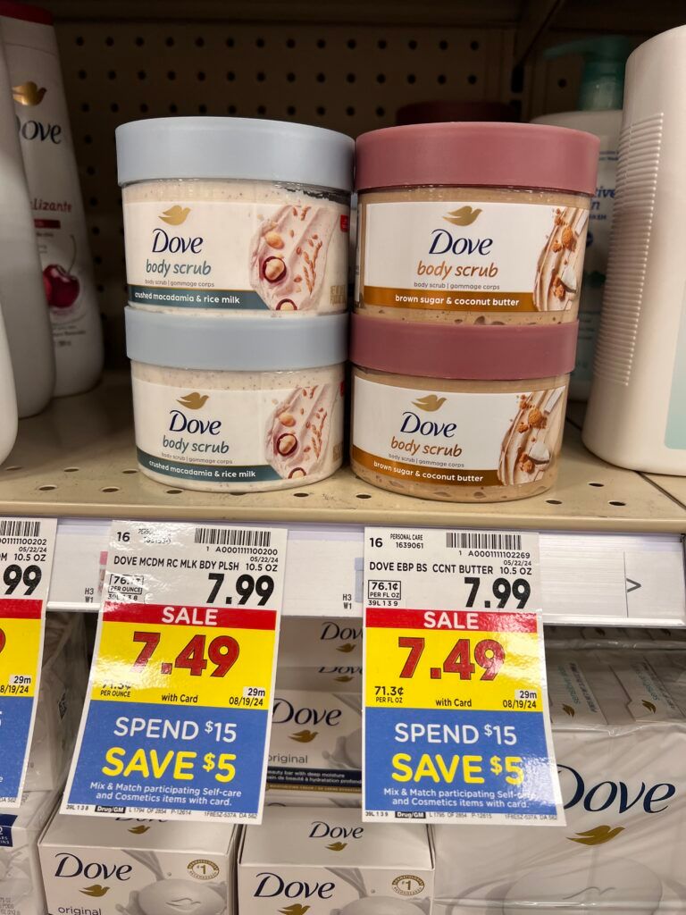 dove body polish kroger shelf image