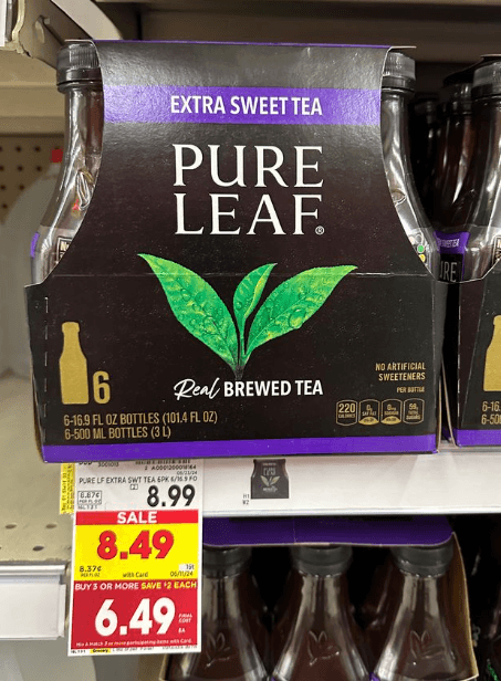 Pure Leaf Tea Kroger Shelf Image