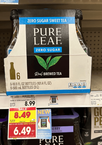 Pure Leaf Tea Kroger Shelf Image