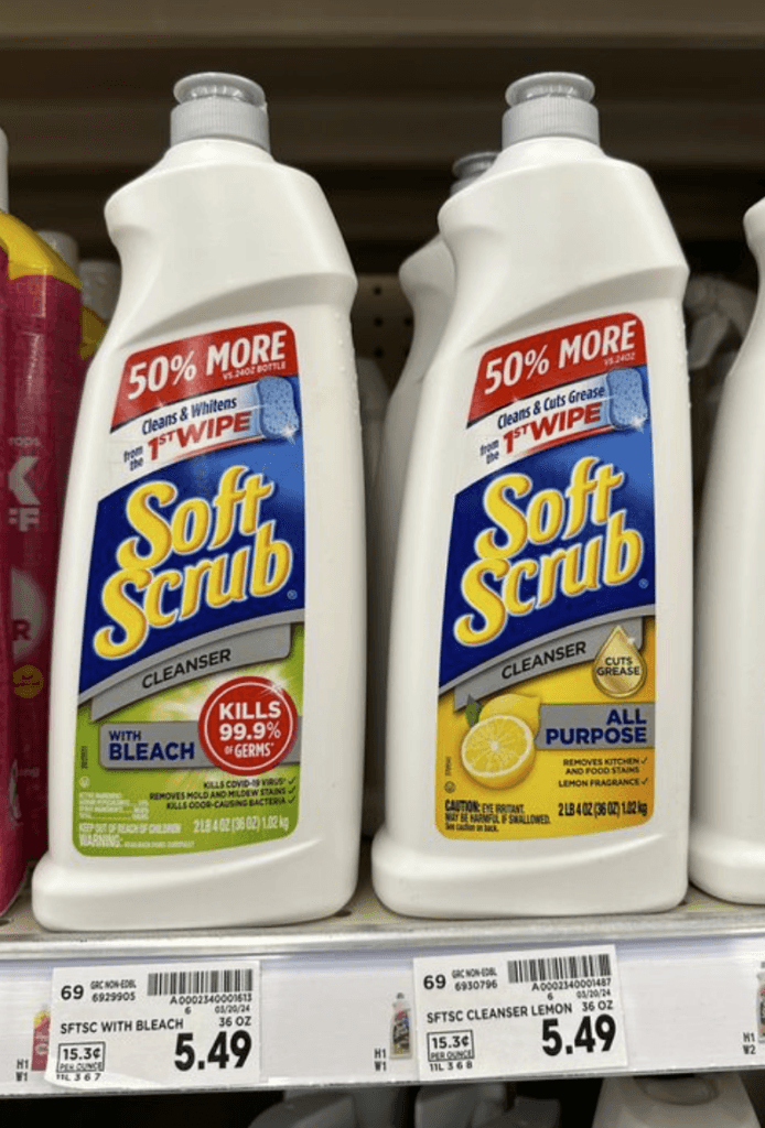 Soft Scrub Kroger Shelf Images