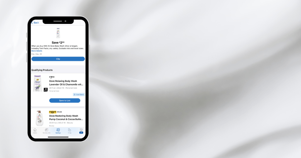 dove body wash digital