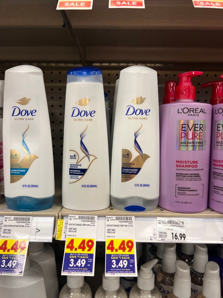dove shampoo and conditioner kroger shelf image (1)