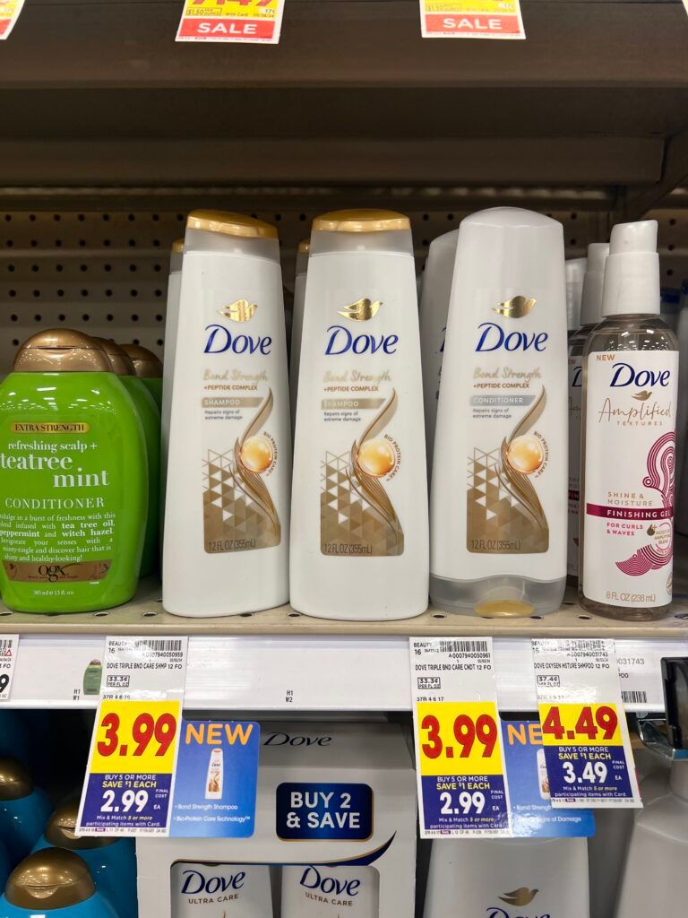 dove shampoo and conditioner kroger shelf image (1)