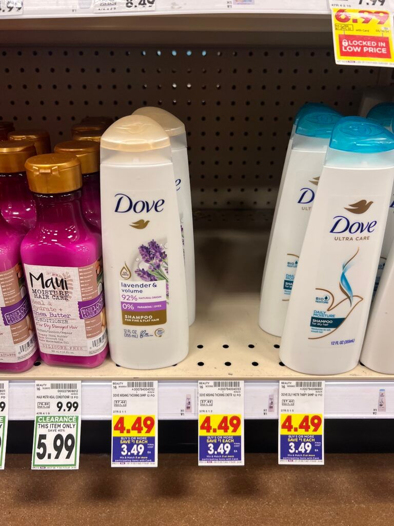 dove shampoo and conditioner kroger shelf image (1)