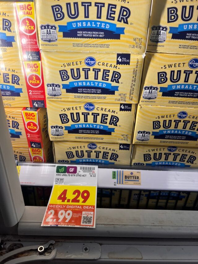 Kroger Butter as low as $2.99! - Kroger Krazy