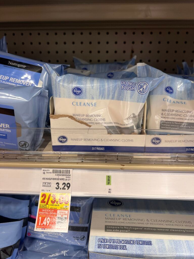 kroger facial wipes shelf image (1)
