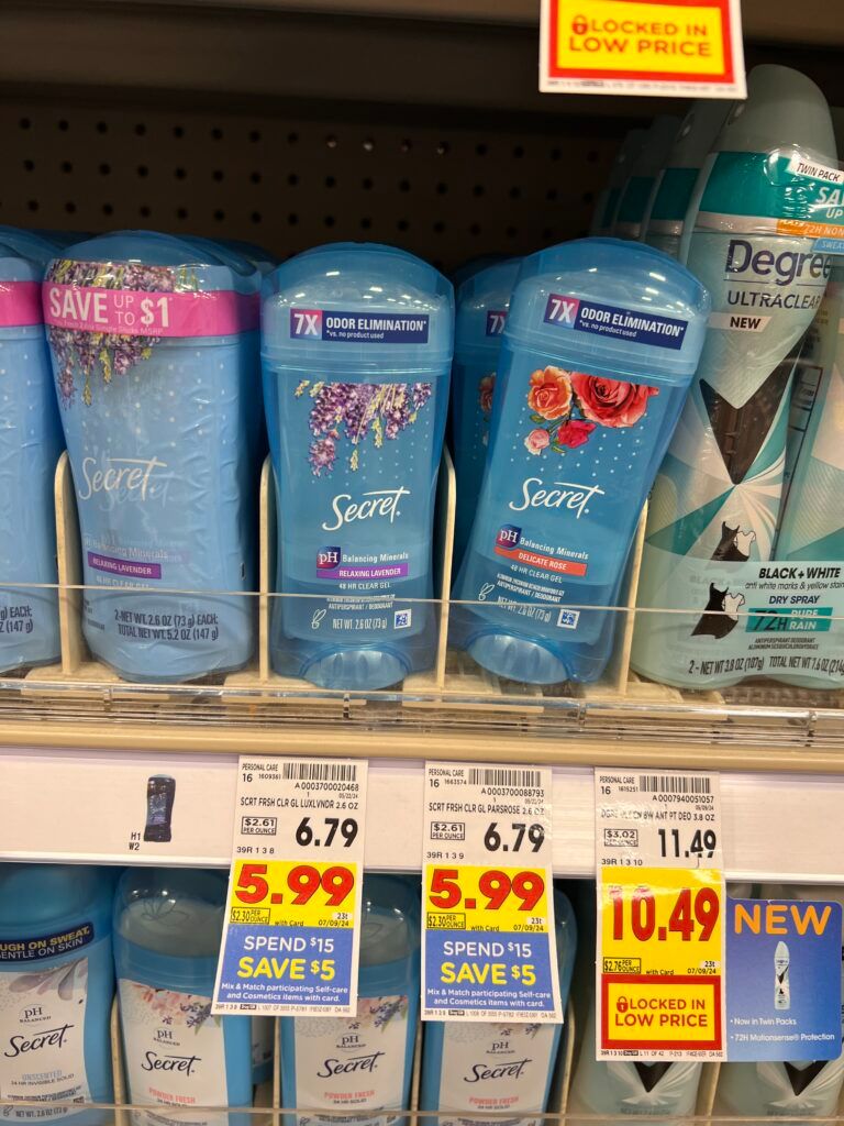 secret deodorant kroger shelf image (1)