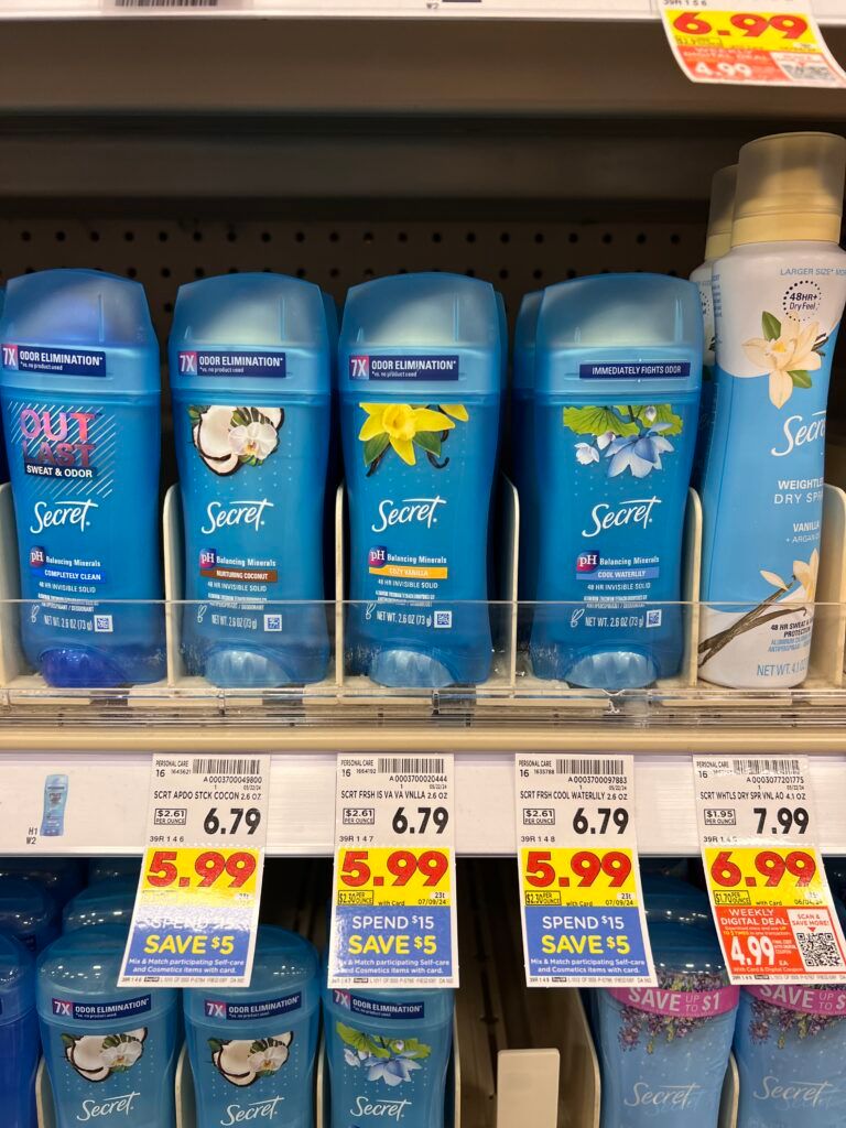 secret deodorant kroger shelf image (1)