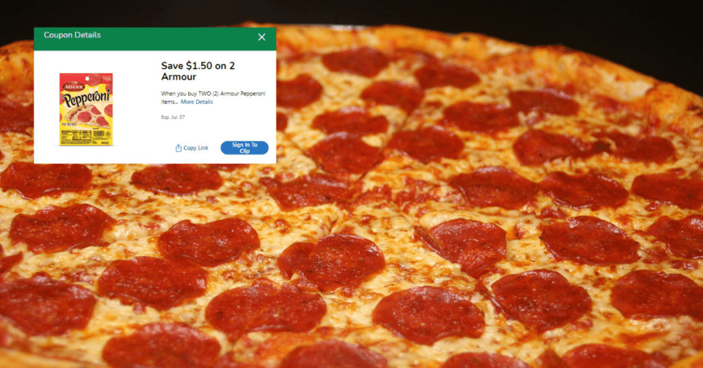 Armour Pepperoni Kroger Digital Coupon