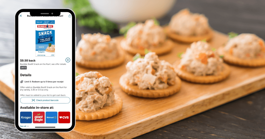Bumble Bee Snack on the Run Ibotta Rebate Kroger